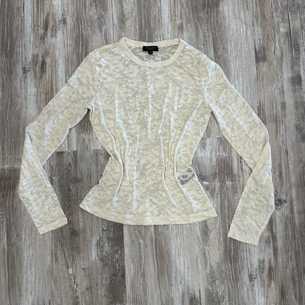 Rag & Bone Women’s y2k cream long sleeve top